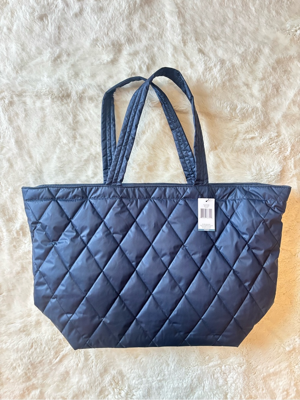 Vera Bradley Quilted Navy Tote Bag NWT